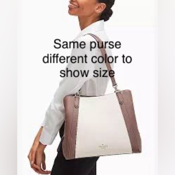 Kate Spade 3 compartment Jackson straw medium shoulder bag warm gingerbr… - Picture 3 of 15